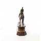 Jocheu calare- statueta din bronz pe un soclu din lemn