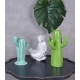 Vas cactus din ceramica verde