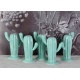 Vas cactus din ceramica verde
