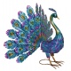 Paun colorat din metal