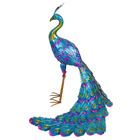Paun colorat din metal