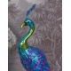 Paun colorat din metal