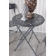Set de gradina din fier forjat gri cu decoratiuni