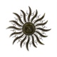 Decoratiune soare din fier forjat antik brown