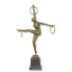 Dansatoare Art Deco - statueta din bronz pe soclu din marmura