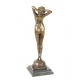 Dansatoare trezita - statueta din bronz pe soclu din marmura