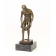 Barbat gol- statueta erotica pe soclu din marmura