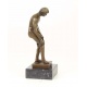 Barbat gol- statueta erotica pe soclu din marmura