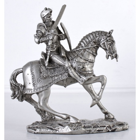 Calaret cu cal din polystein cu tabla argintie