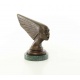 Cap de femeie Art Deco- statueta din bronz pe soclu din marmura