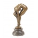 Femeie aplecata- statueta din bronz cu soclu din marmura