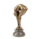 Femeie aplecata- statueta din bronz cu soclu din marmura
