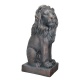 Leu sezand- statueta neagra din rasini(dreapta)