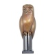 Bufnita-statueta din bronz cu un soclu din marmura