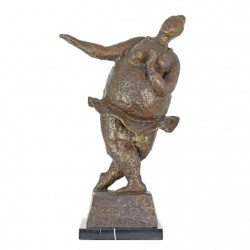 Dansatoare-statueta moderna din bronz pe un soclu din marmura