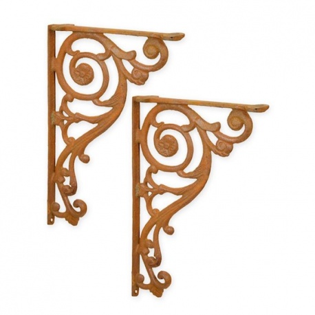 Set doua console din fier forjat antik rusty