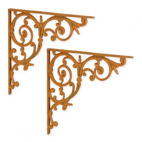 Set doua consola din fier forjat antik rusty
