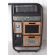 Birou industrial din metal cu lemn masiv maro