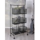 Dulap industrial din metal negru cu sase cosuri