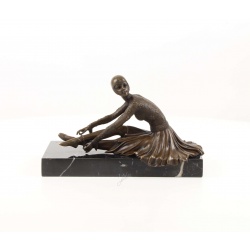Balerina Tanara- statueta Art Deco din bronz