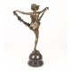 Dansatoare cu flori-statueta Art Deco din bronz