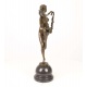 Dansatoare cu flori-statueta Art Deco din bronz