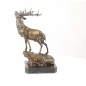Cerb-statueta din bronz pe un soclu din marmura