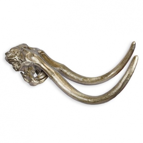 Craniu de mamut-statueta moderna din aluminiu