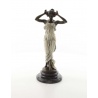 Statueta Art Deco din bronz cu o dansatoare