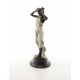 Statueta Art Deco din bronz cu o dansatoare