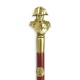 Baston din lemn de mahon cu maner din alama masiva