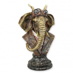 Elefant in frac-bust din rasini