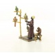 Dresor de papagali-statueta vieneza din bronz