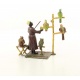 Dresor de papagali-statueta vieneza din bronz