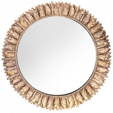 Oglinda rotunda aurie sub forma de coroana