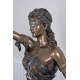 Justitia-statueta impozanta din ceramica cu bronz