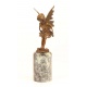 Zana-statueta din bronz pe un soclu din marmura