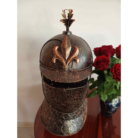Coif medieval decorativ din alama masiva