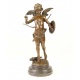 Ingeras razboinic-statueta din bronz cu un soclu din marmura