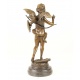 Ingeras razboinic-statueta din bronz cu un soclu din marmura