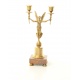 Candelabru cu doua brate din bronz masiv