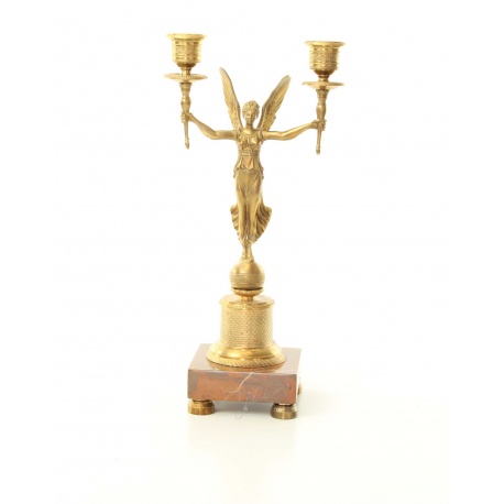 Candelabru cu doua brate din bronz masiv