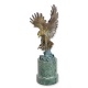 Vultur-statueta din bronz cu un soclu din marmura