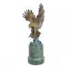Vultur-statueta din bronz cu un soclu din marmura