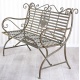 Banca din fier forjat antik brown