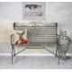 Banca din fier forjat antik brown