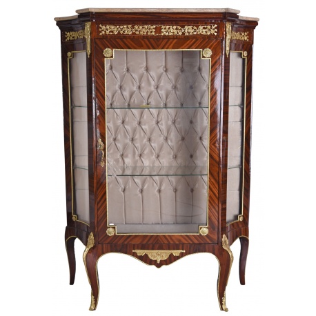 Vitrina baroc din lemn masiv furniruit