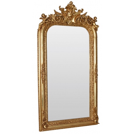 Oglinda Rococo aurie cu ingerasi