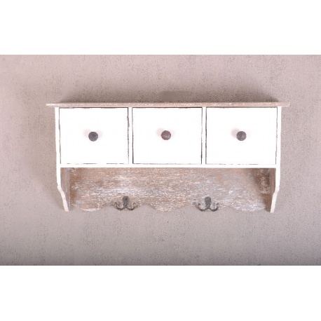 Dulapior Shabby chic cu trei sertare