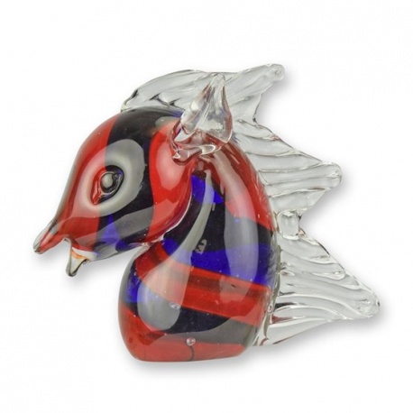 Cap de calut-figurina din sticla Murano
